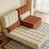 Luxury Italian-style foldable sofa bed in a living room