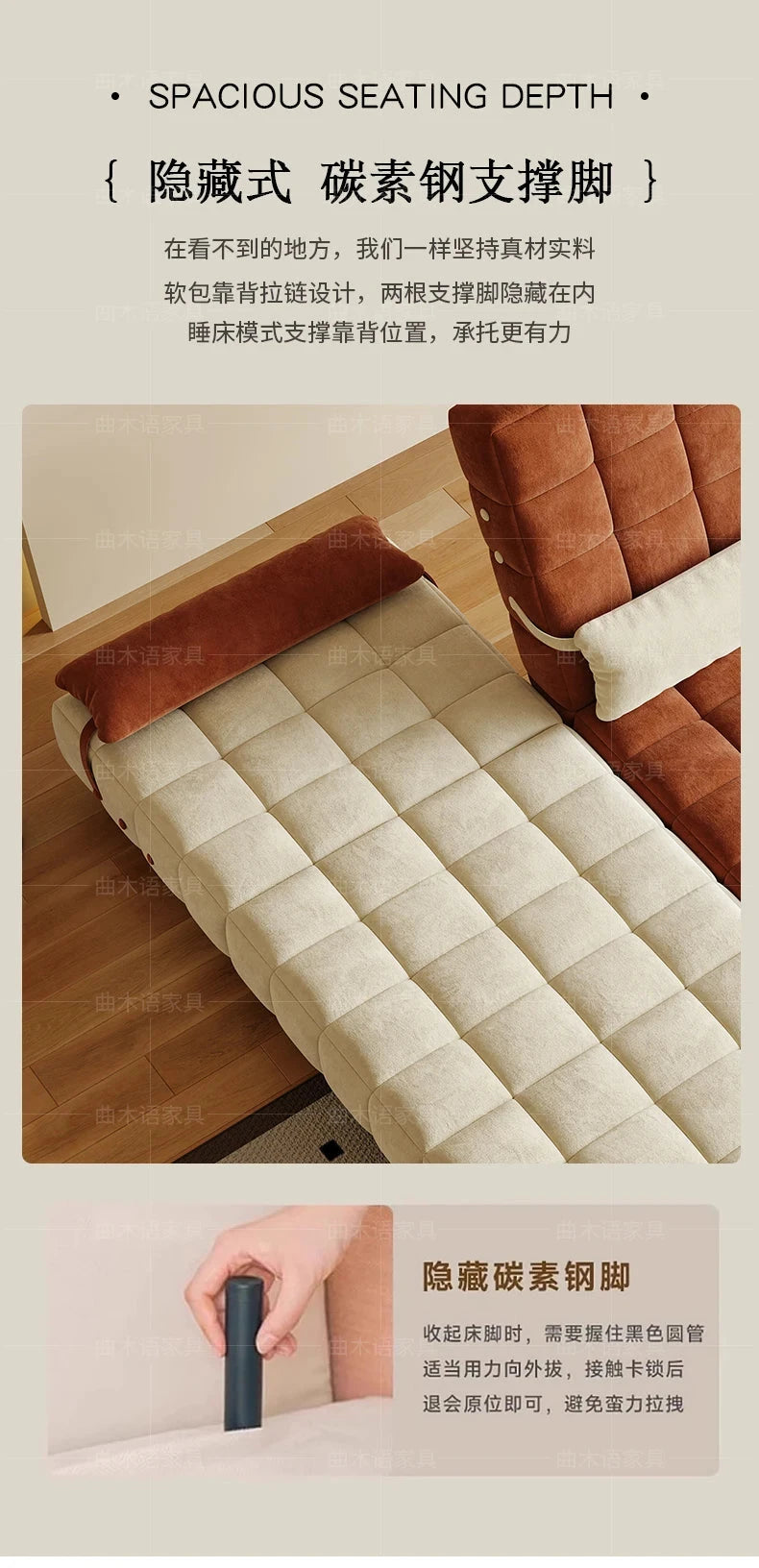 Luxury Italian-Style Foldable Sofa Bed – Made to Order Manwatstore