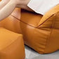 Luxury Leather Recliner Bean Bag Chair - Single Person Lazy Sofa for Living Room, Bedroom, or Balcony - Compact Lounger for Relaxing and Sleeping Manwatstore