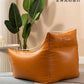 Luxury Leather Recliner Bean Bag Chair - Single Person Lazy Sofa for Living Room, Bedroom, or Balcony - Compact Lounger for Relaxing and Sleeping Manwatstore