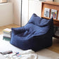 Luxury Leather Recliner Bean Bag Chair - Single Person Lazy Sofa for Living Room, Bedroom, or Balcony - Compact Lounger for Relaxing and Sleeping Manwatstore