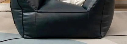 Luxury Leather Single-Person Bean Bag Sofa for Living Room, Bedroom, and Balcony – Comfortable Recliner &amp; Sleep Chair Bean Bag Chair Manwatstore
