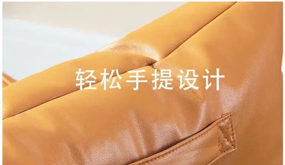 Luxury Leather Single-Person Bean Bag Sofa for Living Room, Bedroom, and Balcony – Comfortable Recliner &amp; Sleep Chair Bean Bag Chair Manwatstore