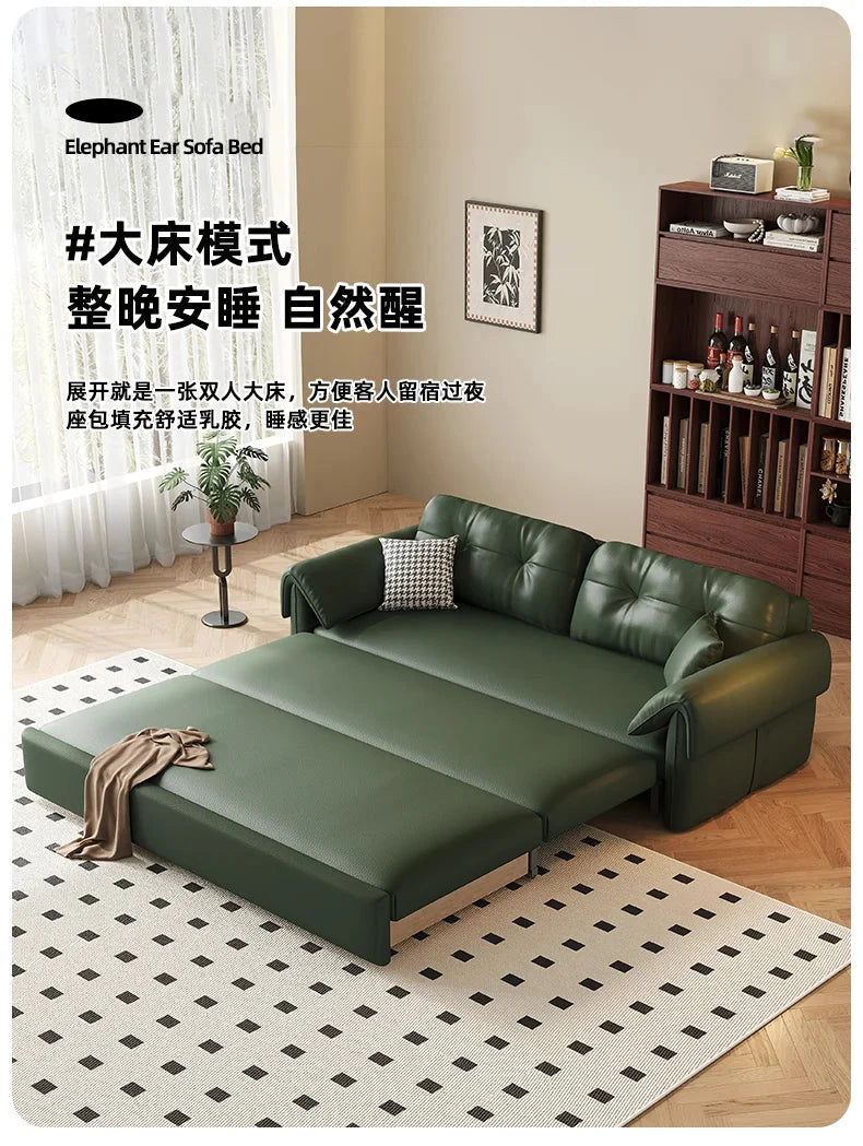Luxury Leather Sofa Bed – Made-to-Order with Storage Manwatstore