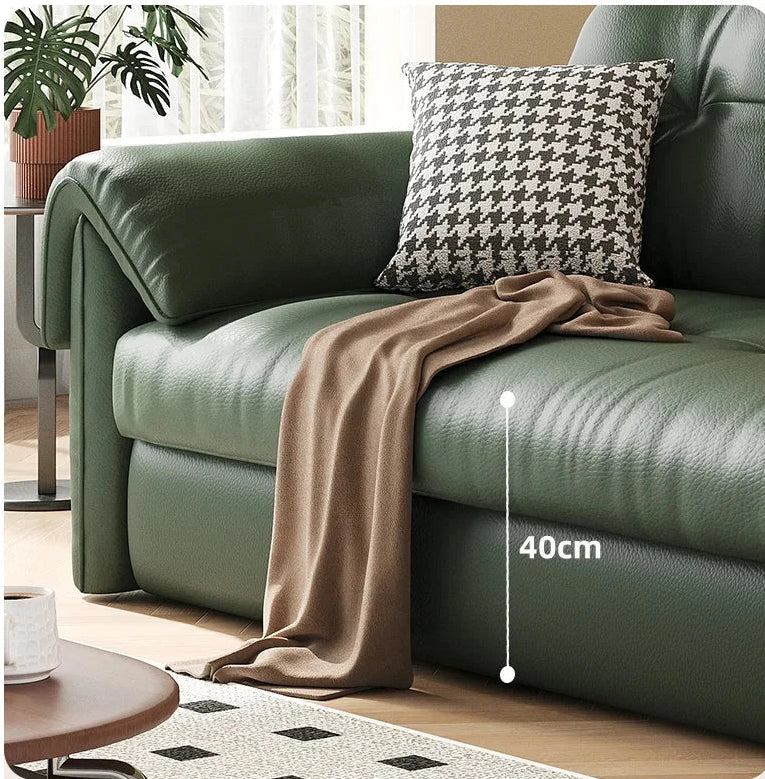 Luxury Leather Sofa Bed – Made-to-Order with Storage Manwatstore