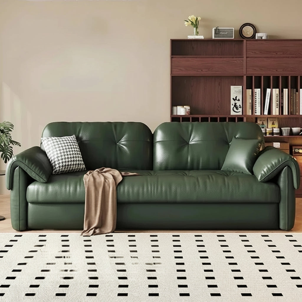 Luxury Leather Sofa Bed – Made-to-Order with Storage Manwatstore