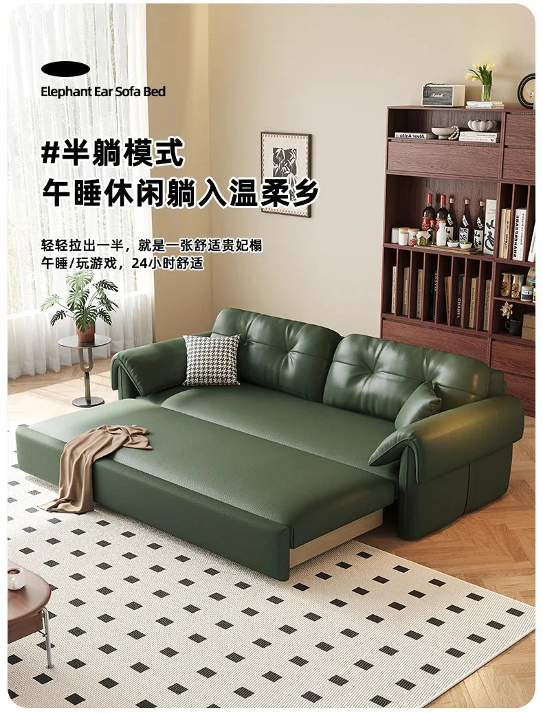 Luxury Leather Sofa Bed – Made-to-Order with Storage Manwatstore