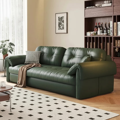 Luxury Leather Sofa Bed – Made-to-Order with Storage Manwatstore