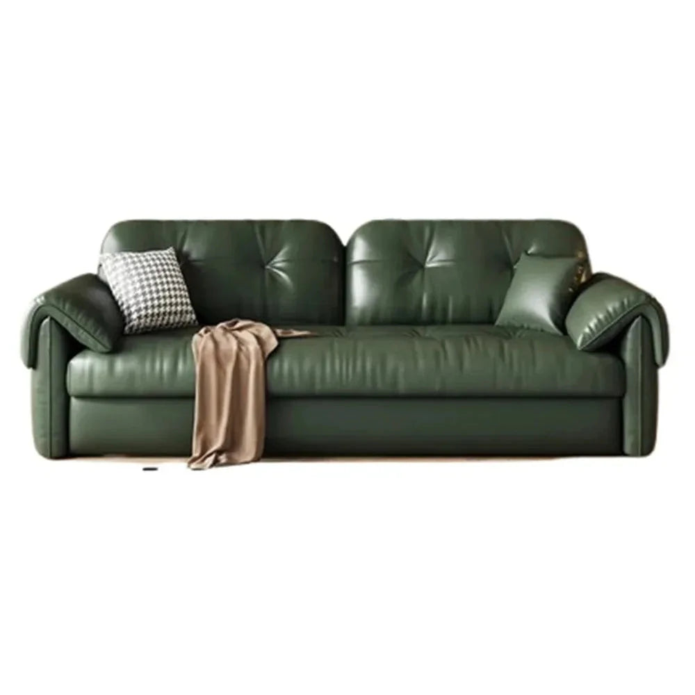 Luxury Leather Sofa Bed – Made-to-Order with Storage Manwatstore
