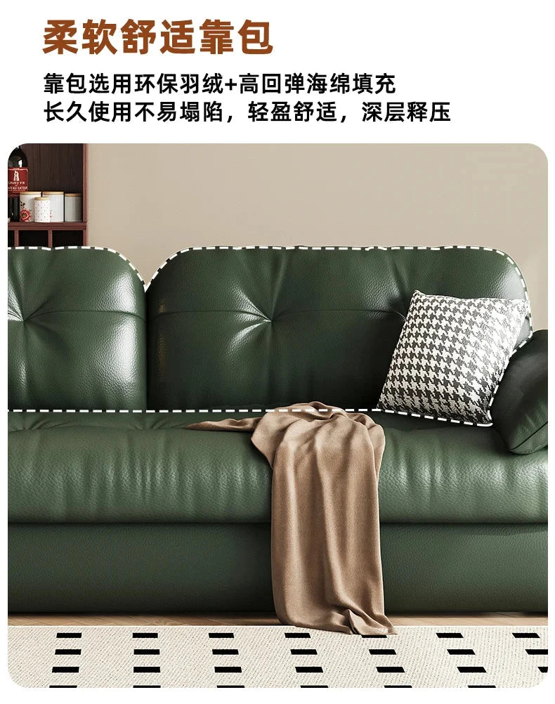 Luxury Leather Sofa Bed – Made-to-Order with Storage Manwatstore