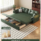 Luxury Leather Sofa Bed – Made-to-Order with Storage Manwatstore