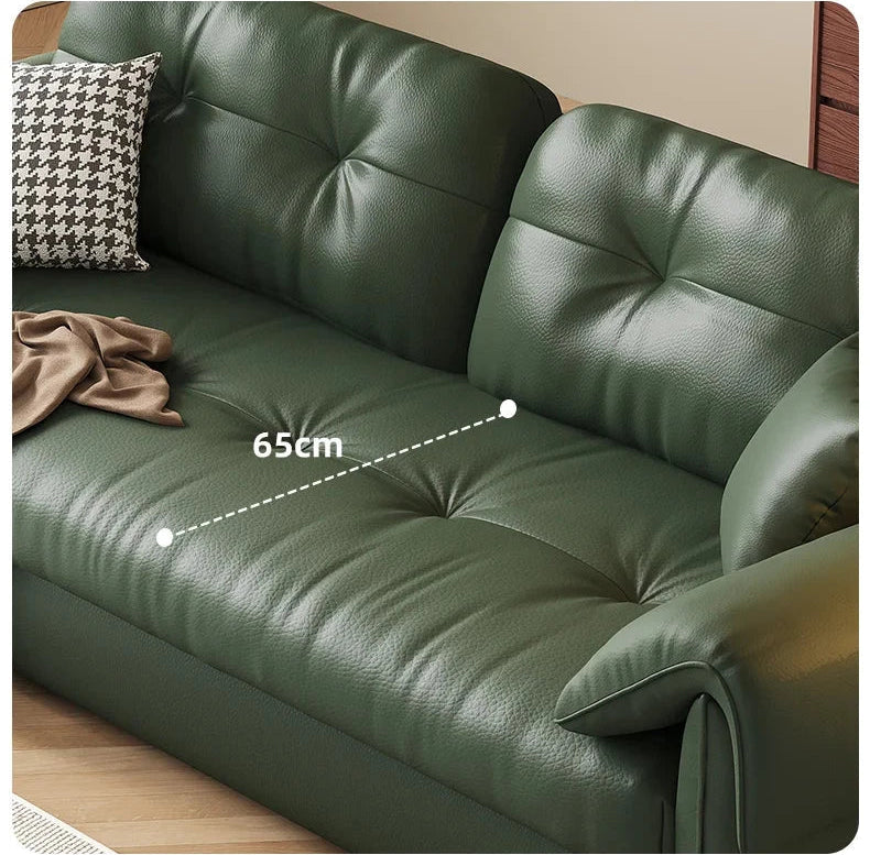 Luxury Leather Sofa Bed – Made-to-Order with Storage Manwatstore