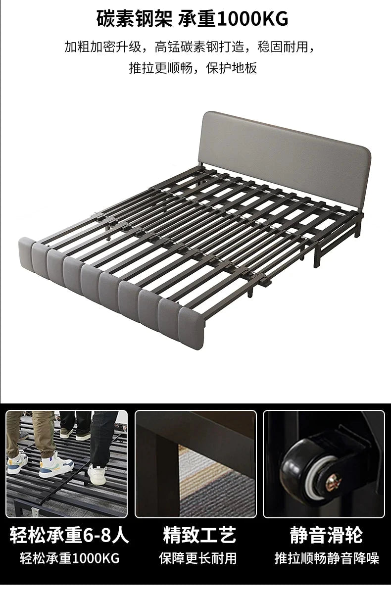 Luxury Leather Sofa Bed – Made-to-Order with Storage Manwatstore