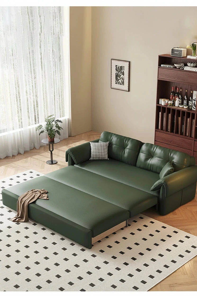 Luxury Leather Sofa Bed With Storage – Made-to-Order sofa bed Manwatstore