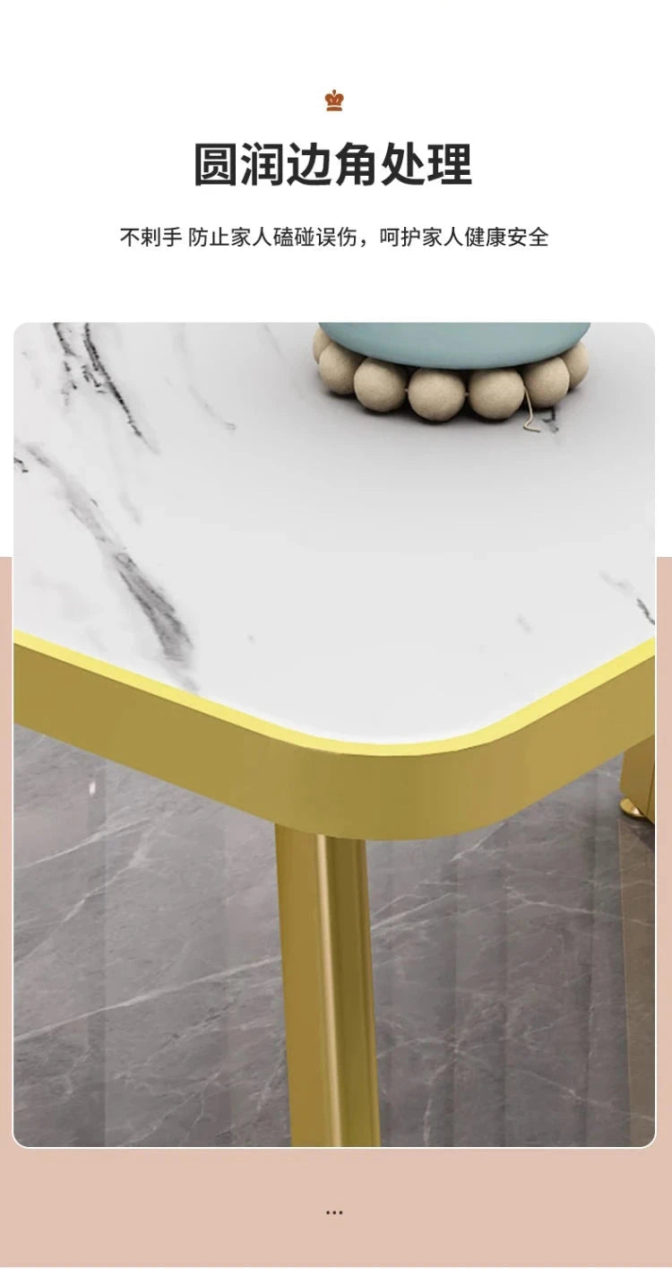 Luxury Modern Dining Table Rectangle Nordic Living Room Dining Table European Style Mesas De Comedor Garden Furniture Sets Manwatstore