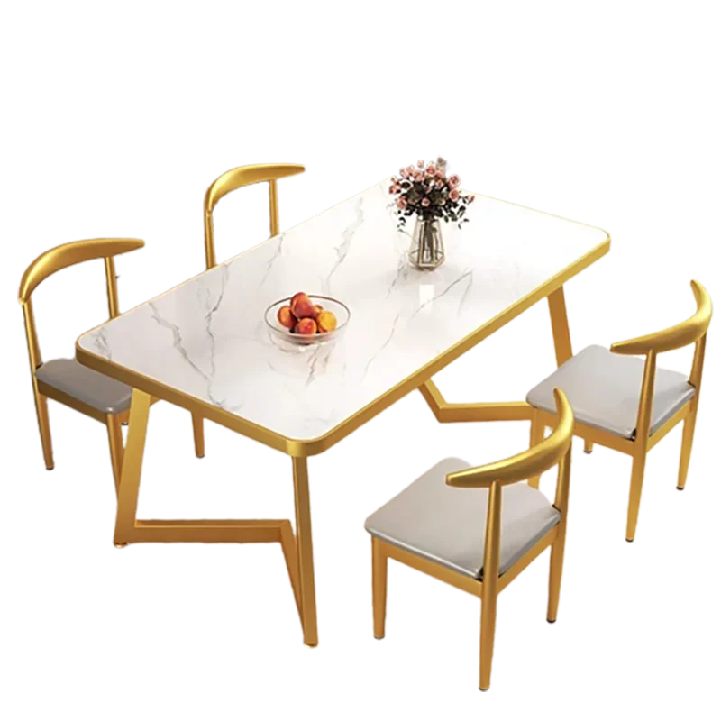 Luxury Modern Dining Table Rectangle Nordic Living Room Dining Table European Style Mesas De Comedor Garden Furniture Sets Manwatstore