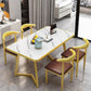 Luxury Modern Dining Table Rectangle Nordic Living Room Dining Table European Style Mesas De Comedor Garden Furniture Sets Manwatstore