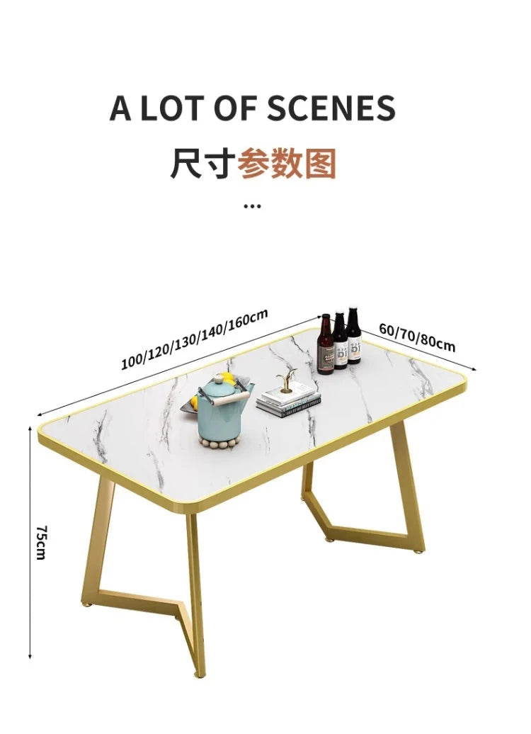 Luxury Modern Dining Table Rectangle Nordic Living Room Dining Table European Style Mesas De Comedor Garden Furniture Sets Manwatstore