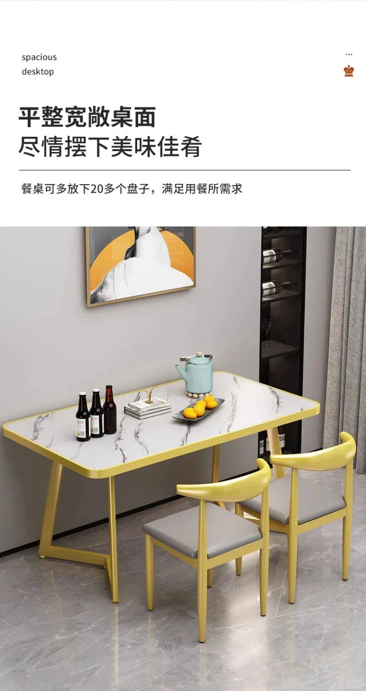 Luxury Modern Dining Table Rectangle Nordic Living Room Dining Table European Style Mesas De Comedor Garden Furniture Sets Manwatstore