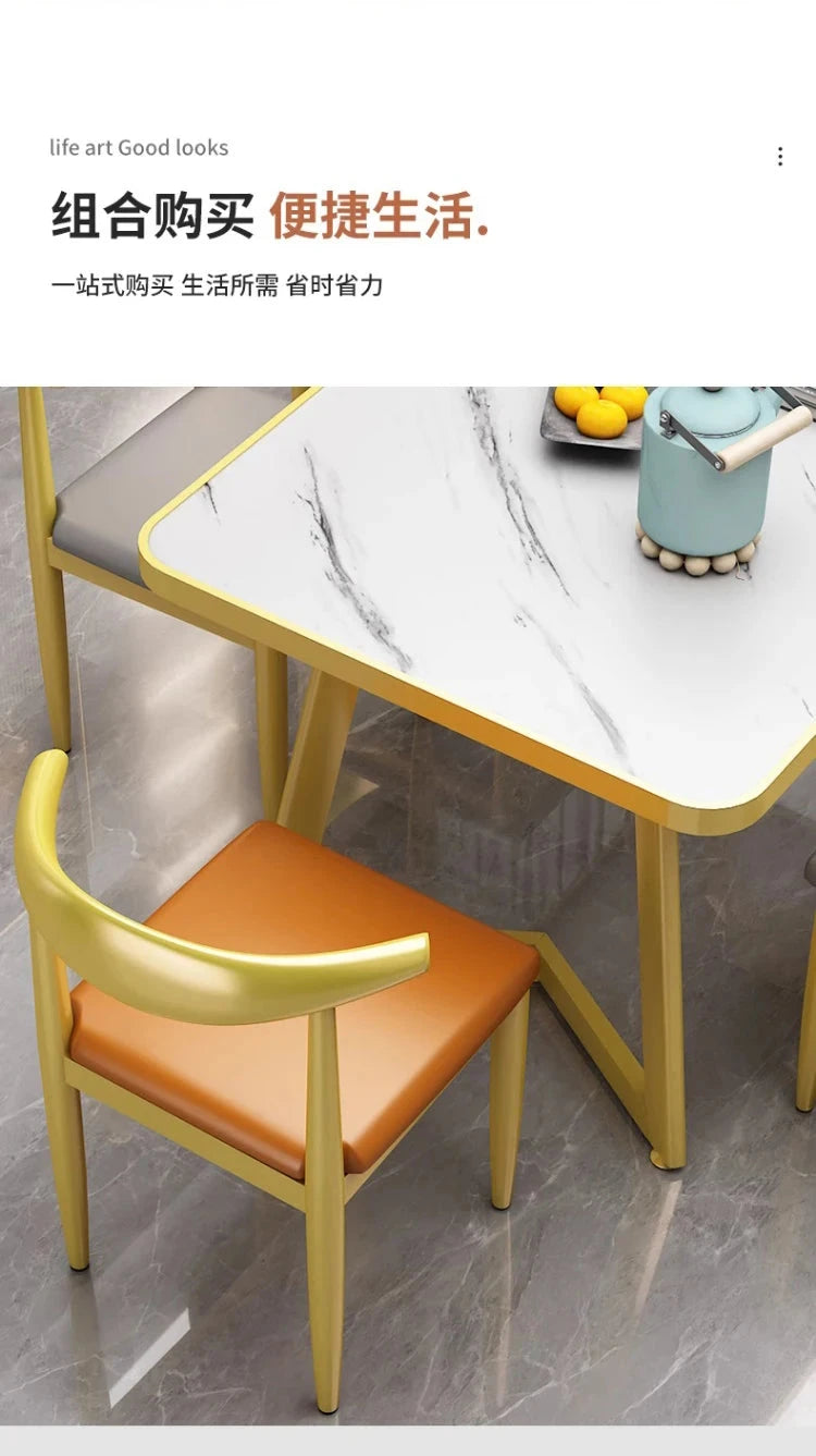 Luxury Modern Dining Table Rectangle Nordic Living Room Dining Table European Style Mesas De Comedor Garden Furniture Sets Manwatstore