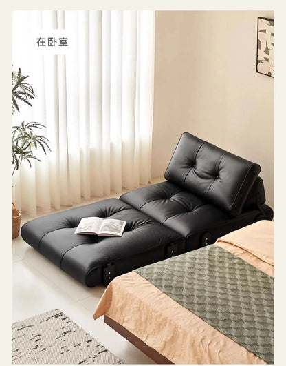 medieval folding sofa bed living room multi-functional dual-purpose single leather sofa bed Manwatstore