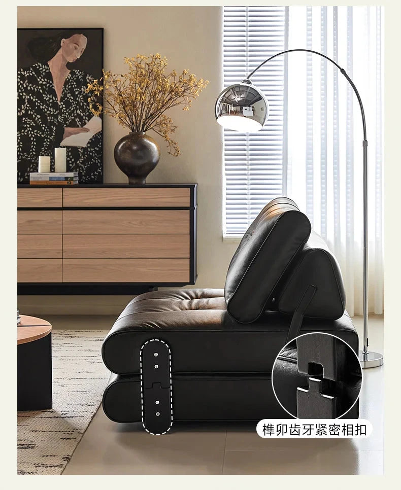 medieval folding sofa bed living room multi-functional dual-purpose single leather sofa bed Manwatstore
