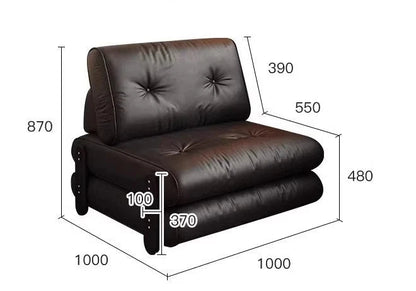 medieval folding sofa bed living room multi-functional dual-purpose single leather sofa bed Manwatstore