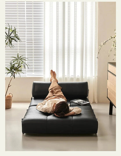 medieval folding sofa bed living room multi-functional dual-purpose single leather sofa bed Manwatstore