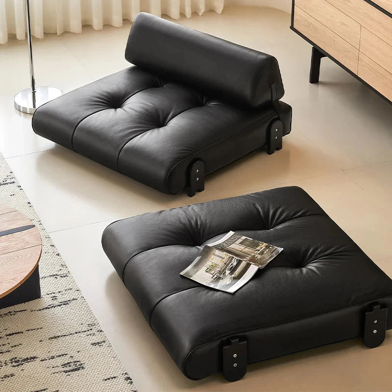 medieval folding sofa bed living room multi-functional dual-purpose single leather sofa bed Manwatstore