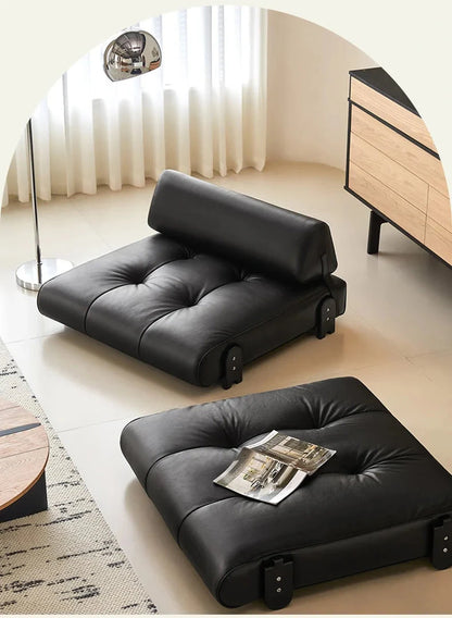 medieval folding sofa bed living room multi-functional dual-purpose single leather sofa bed Manwatstore