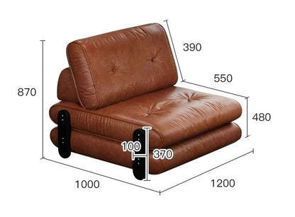 medieval folding sofa bed living room multi-functional dual-purpose single leather sofa bed Manwatstore