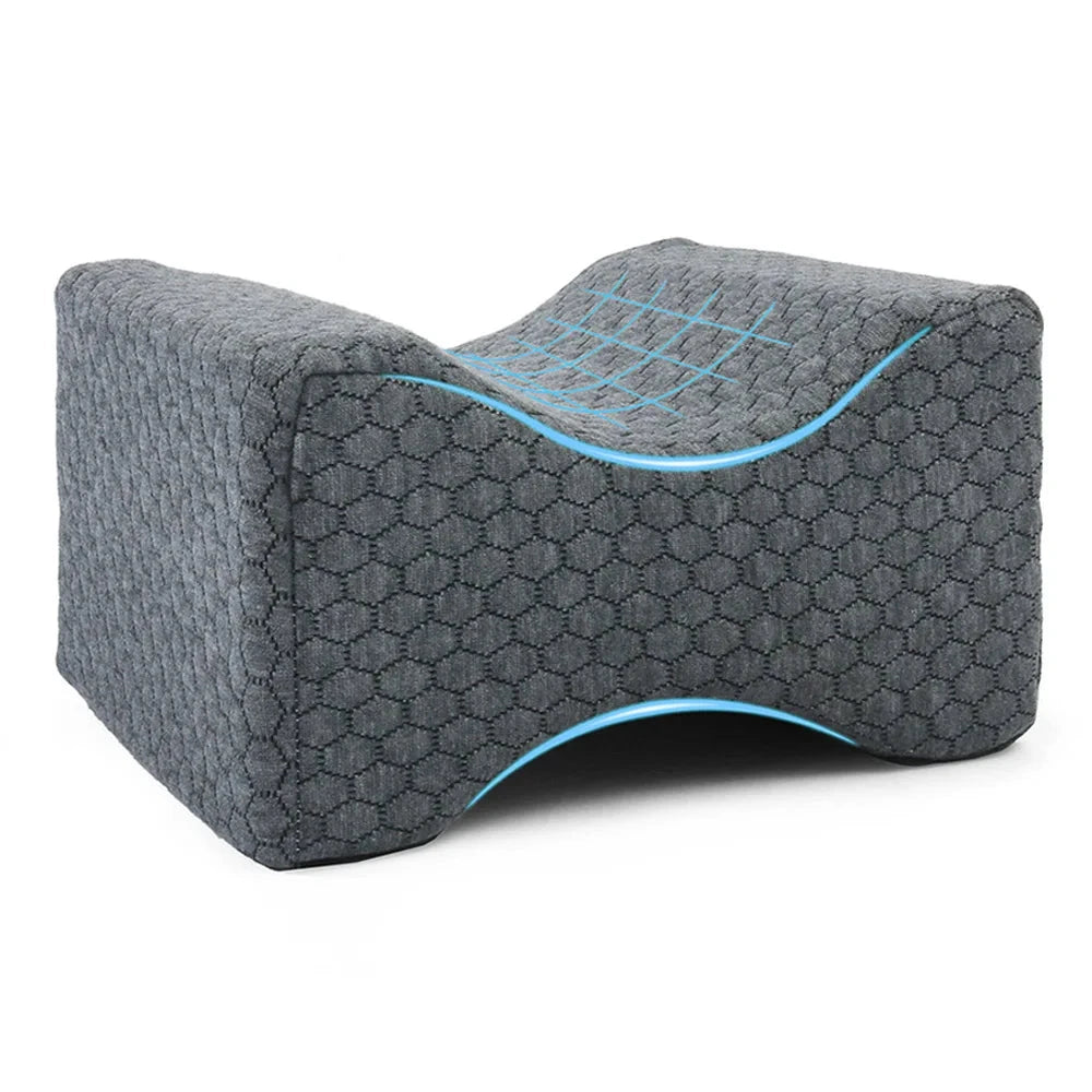 Memory Foam Knee &amp; Leg Pillow – Side Sleeping Support with Adjustable Strap Memory Foam Medicted Pillows Manwatstore