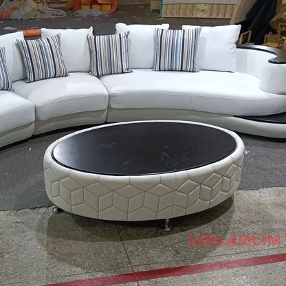 Milano Luxe Curved Leather Sectional Sofa Manwatstore