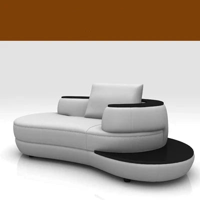 Milano Luxe Curved Leather Sectional Sofa Manwatstore