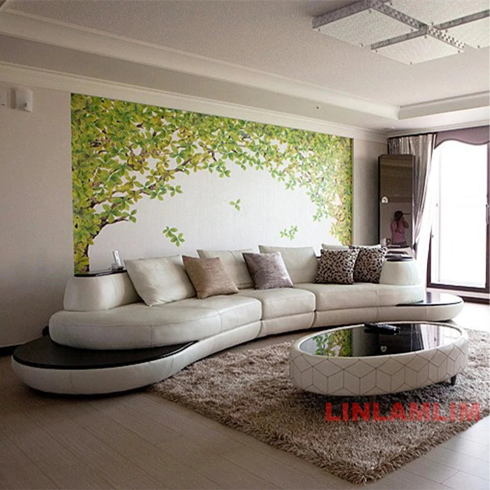 Milano Luxe Curved Leather Sectional Sofa Manwatstore