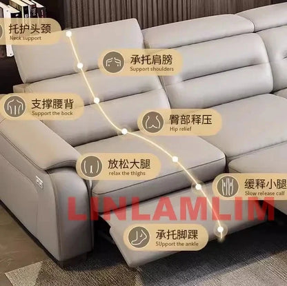 MINGDIBAO Multifunctional Convertible Sofa Bed With Eletric Recliner, Folding Sofa Cama With Power Reclining Seats &amp; Storage Box Manwatstore