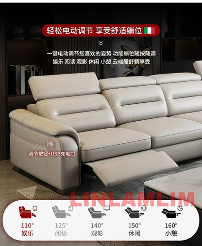 MINGDIBAO Multifunctional Convertible Sofa Bed With Eletric Recliner, Folding Sofa Cama With Power Reclining Seats &amp; Storage Box Manwatstore