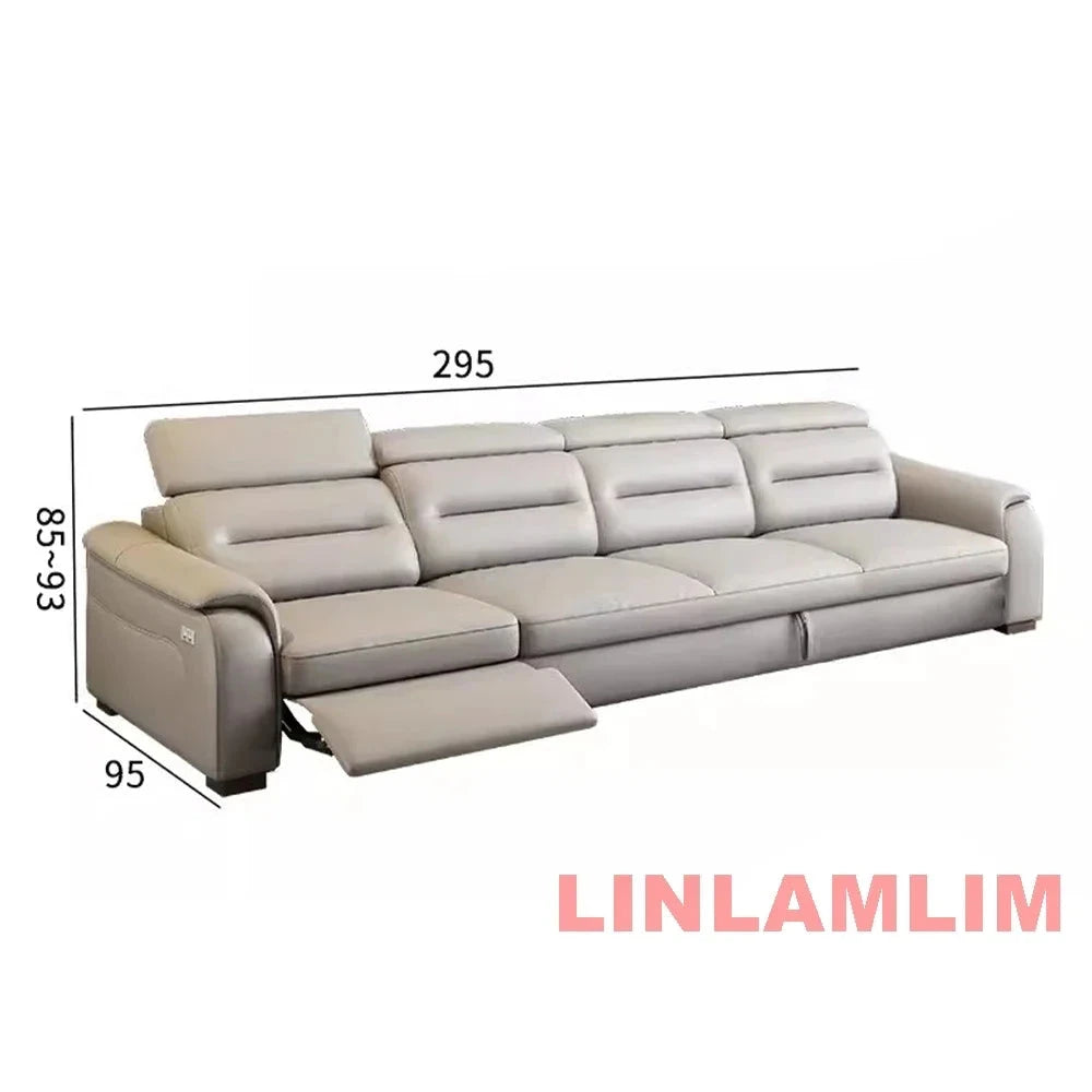 MINGDIBAO Multifunctional Convertible Sofa Bed With Eletric Recliner, Folding Sofa Cama With Power Reclining Seats &amp; Storage Box Manwatstore