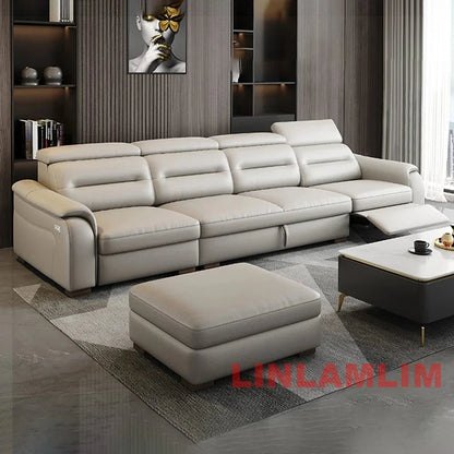 MINGDIBAO Multifunctional Convertible Sofa Bed With Eletric Recliner, Folding Sofa Cama With Power Reclining Seats &amp; Storage Box Manwatstore