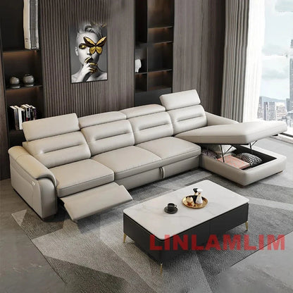 MINGDIBAO Multifunctional Convertible Sofa Bed With Eletric Recliner, Folding Sofa Cama With Power Reclining Seats &amp; Storage Box Manwatstore