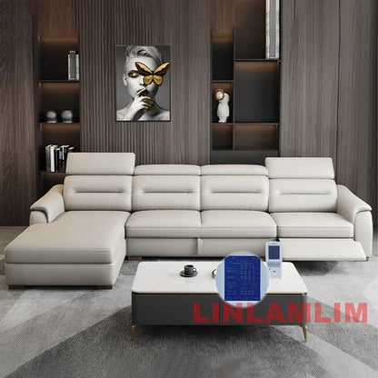 MINGDIBAO Multifunctional Convertible Sofa Bed With Eletric Recliner, Folding Sofa Cama With Power Reclining Seats &amp; Storage Box Manwatstore