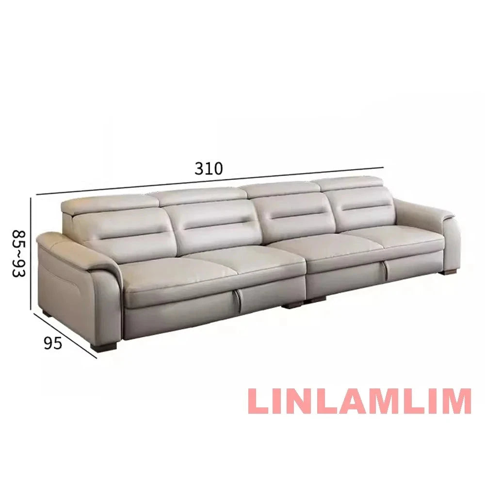 MINGDIBAO Multifunctional Convertible Sofa Bed With Eletric Recliner, Folding Sofa Cama With Power Reclining Seats &amp; Storage Box Manwatstore