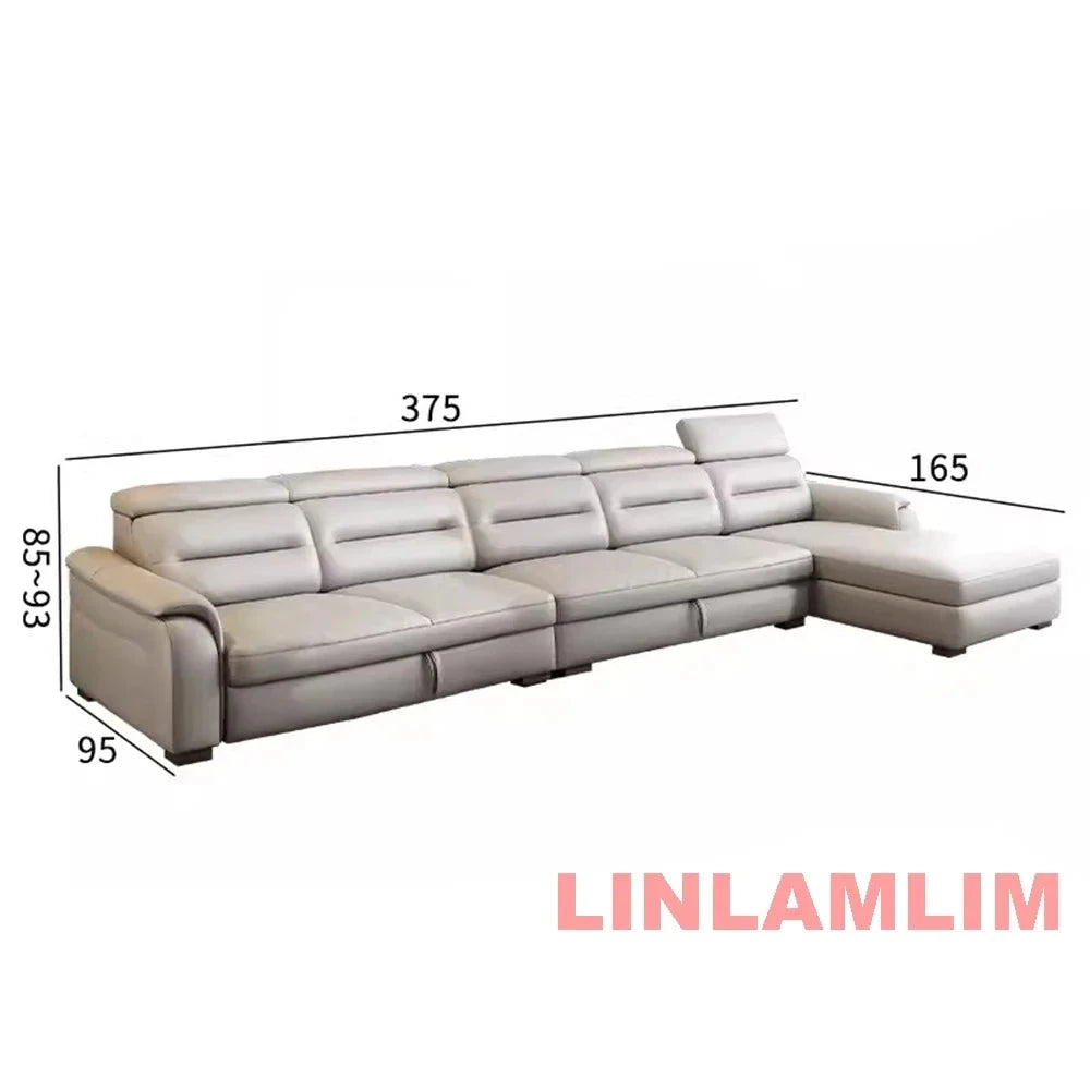 MINGDIBAO Multifunctional Convertible Sofa Bed With Eletric Recliner, Folding Sofa Cama With Power Reclining Seats &amp; Storage Box Manwatstore