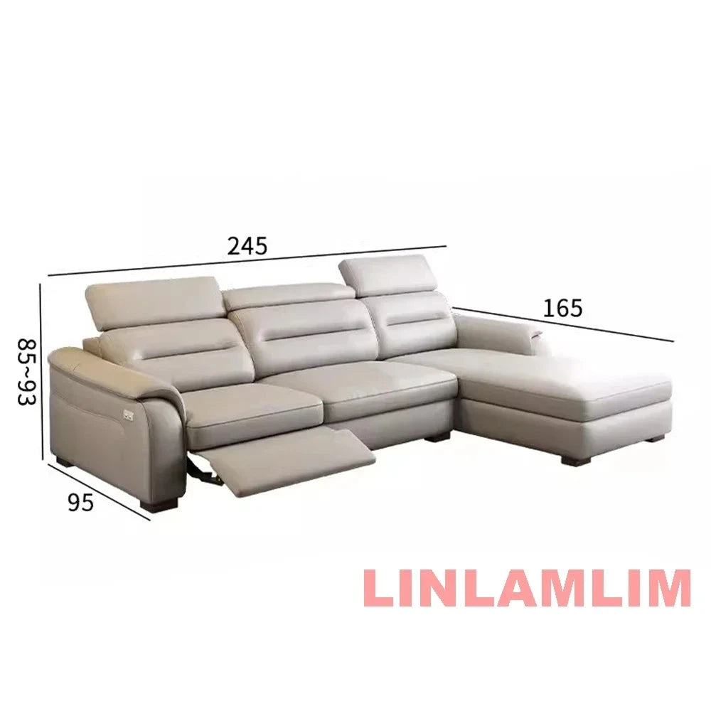 MINGDIBAO Multifunctional Convertible Sofa Bed With Eletric Recliner, Folding Sofa Cama With Power Reclining Seats &amp; Storage Box Manwatstore