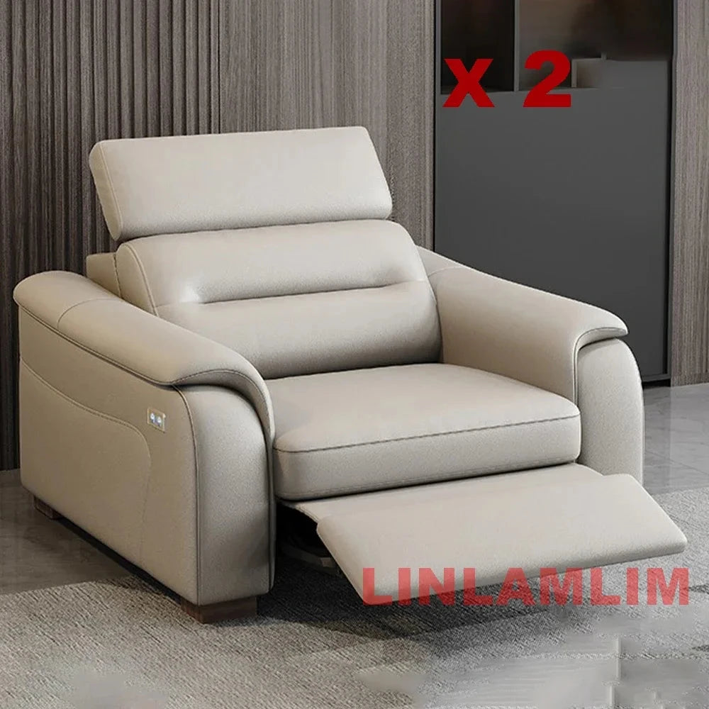 MINGDIBAO Multifunctional Convertible Sofa Bed With Eletric Recliner, Folding Sofa Cama With Power Reclining Seats &amp; Storage Box Manwatstore