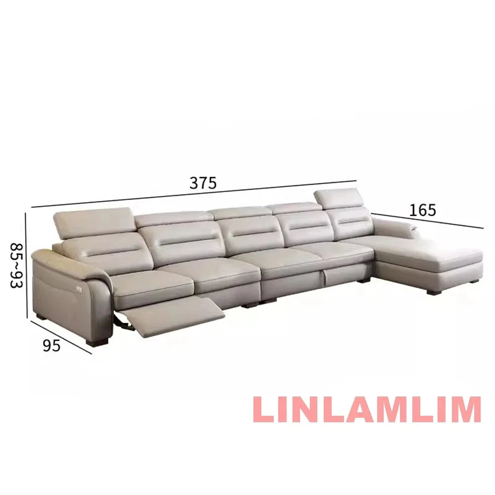 MINGDIBAO Multifunctional Convertible Sofa Bed With Eletric Recliner, Folding Sofa Cama With Power Reclining Seats &amp; Storage Box Manwatstore