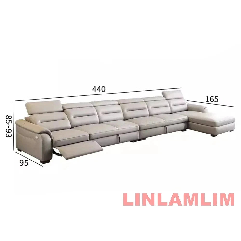 MINGDIBAO Multifunctional Convertible Sofa Bed With Eletric Recliner, Folding Sofa Cama With Power Reclining Seats &amp; Storage Box Manwatstore