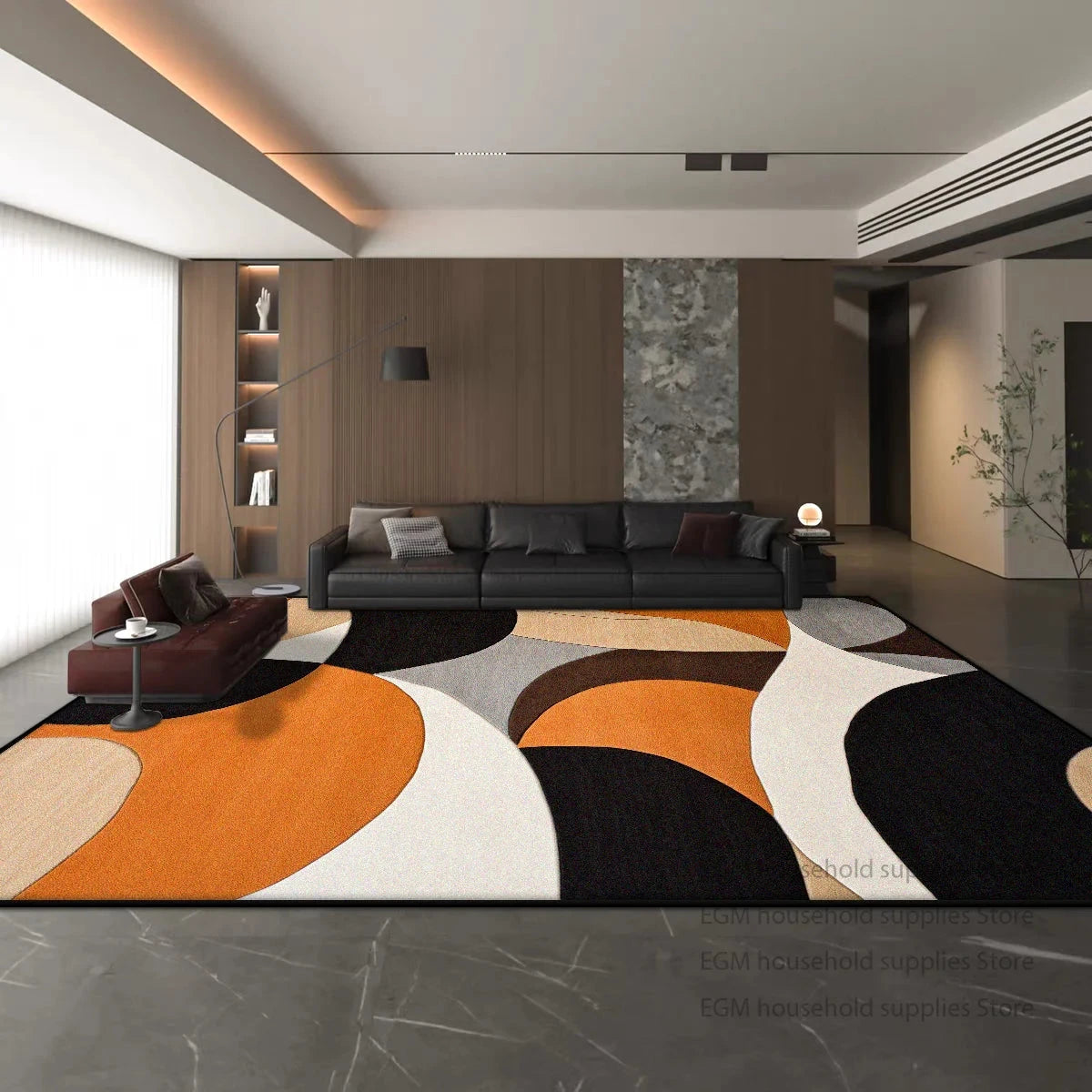 Modern American Style Carpet for Living Room Decoration Bedroom Bedside Large Area Rug Home Entrance Antiskid Absorbent Bath Mat Manwatstore
