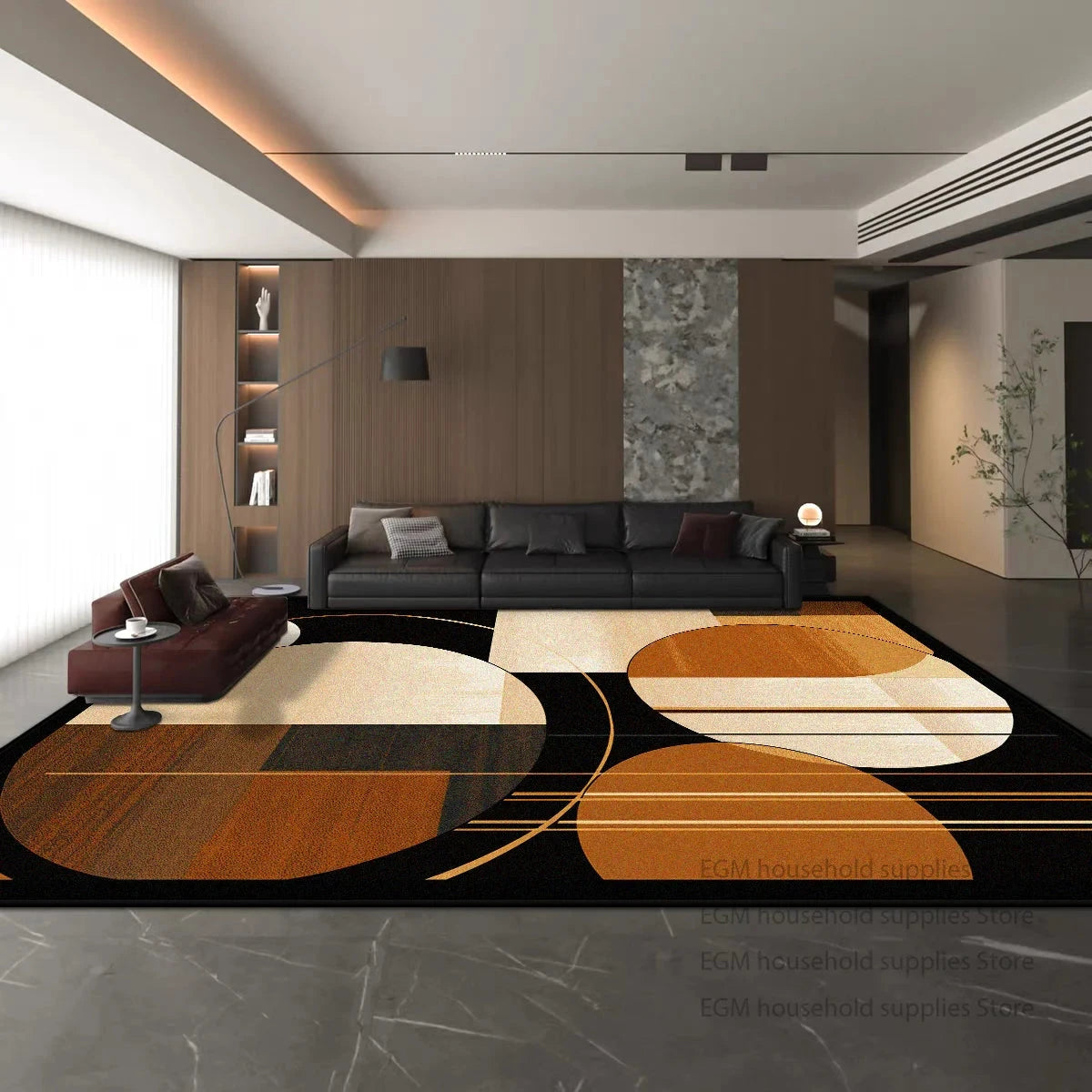 Modern American Style Carpet for Living Room Decoration Bedroom Bedside Large Area Rug Home Entrance Antiskid Absorbent Bath Mat Manwatstore
