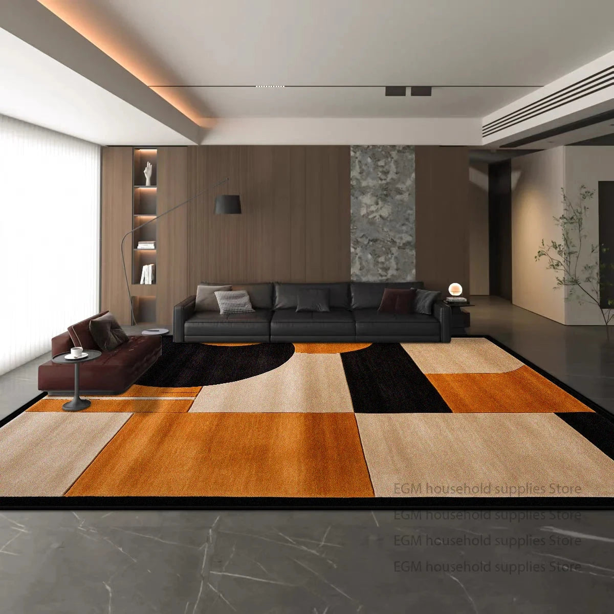 Modern American Style Carpet for Living Room Decoration Bedroom Bedside Large Area Rug Home Entrance Antiskid Absorbent Bath Mat Manwatstore